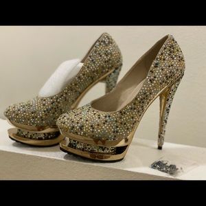 New Gianmarco Lorenzi Heels, side 36 Gold